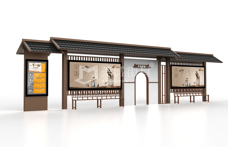 仿古公交站臺制作 仿古公交站臺制作